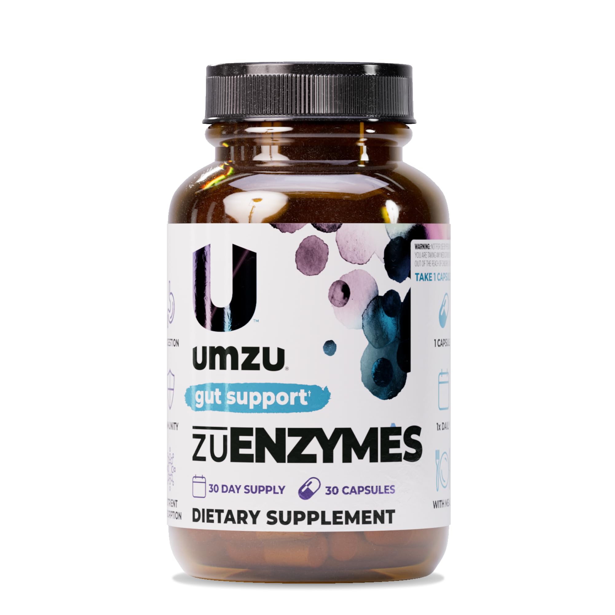 UMZU zuEnzymes - Digestive Enzymes Supplement to Support Healthy Digestion & Vitamins and Minerals Absorption, Take with Meal - 30 Capsules - 30 Servings
