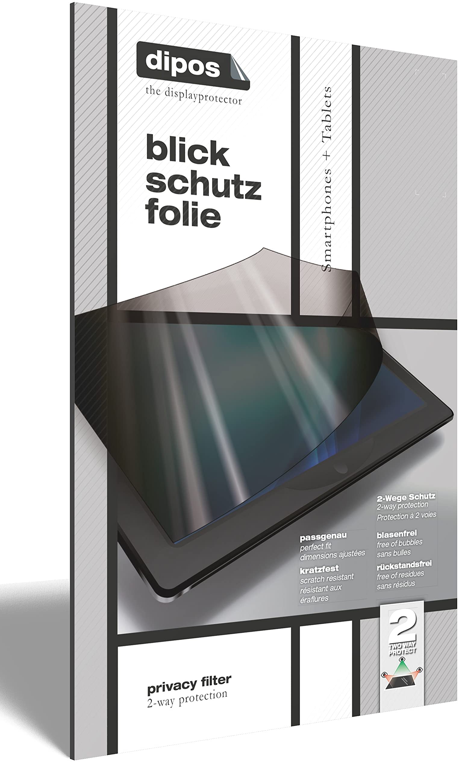 dipos Blickschutzfolie für Amazon Kindle Paperwhite (2021) | Displayschutz matt mit 4-Wege Sichtschutz-Effekt, Privacy Filter, passt perfekt, kratzfest, blasenfrei, selbstklebend
