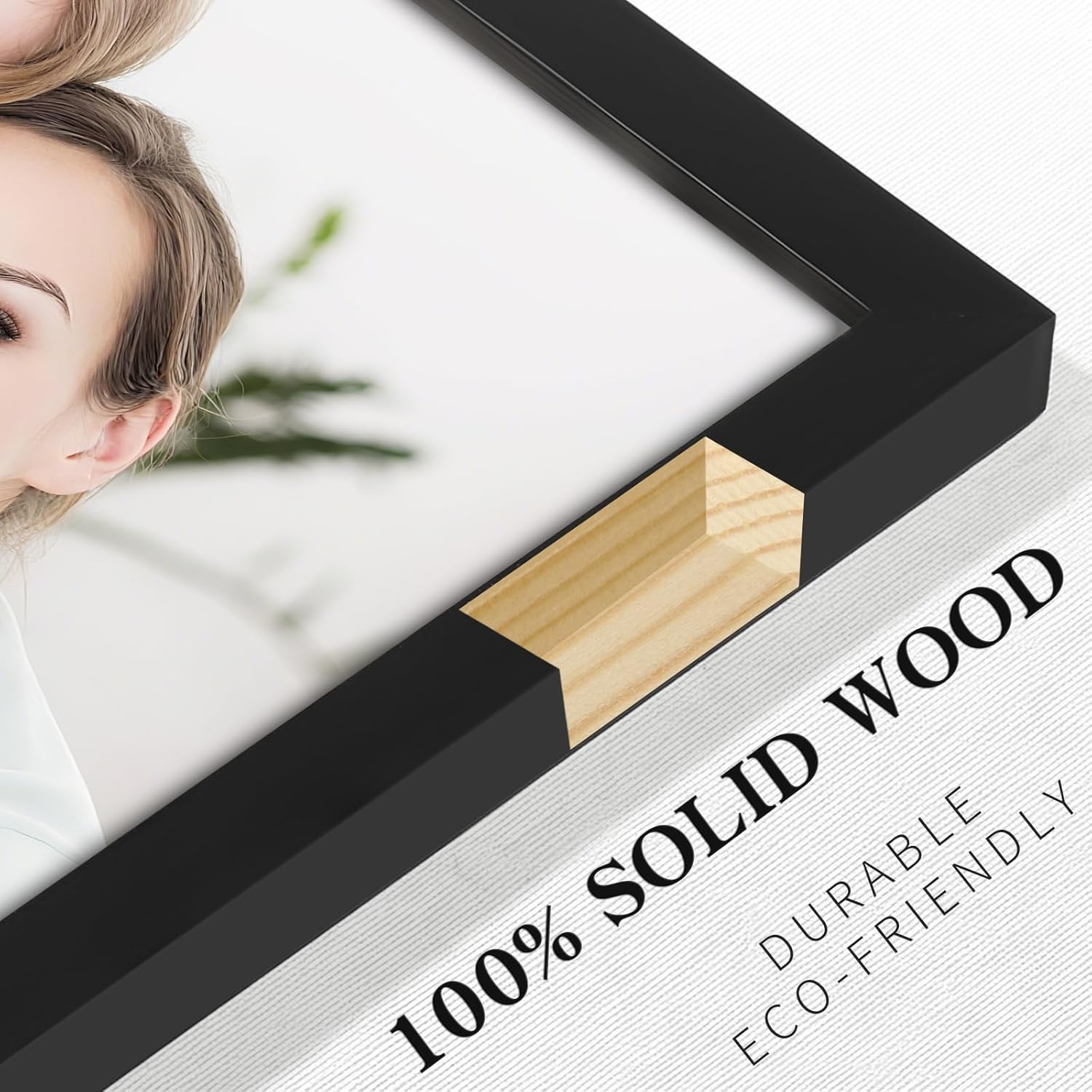 Picture Frames 10x10 2 Pack Made of Solid Wood Black for Wall Mounting and Tabletop Display - Image 2