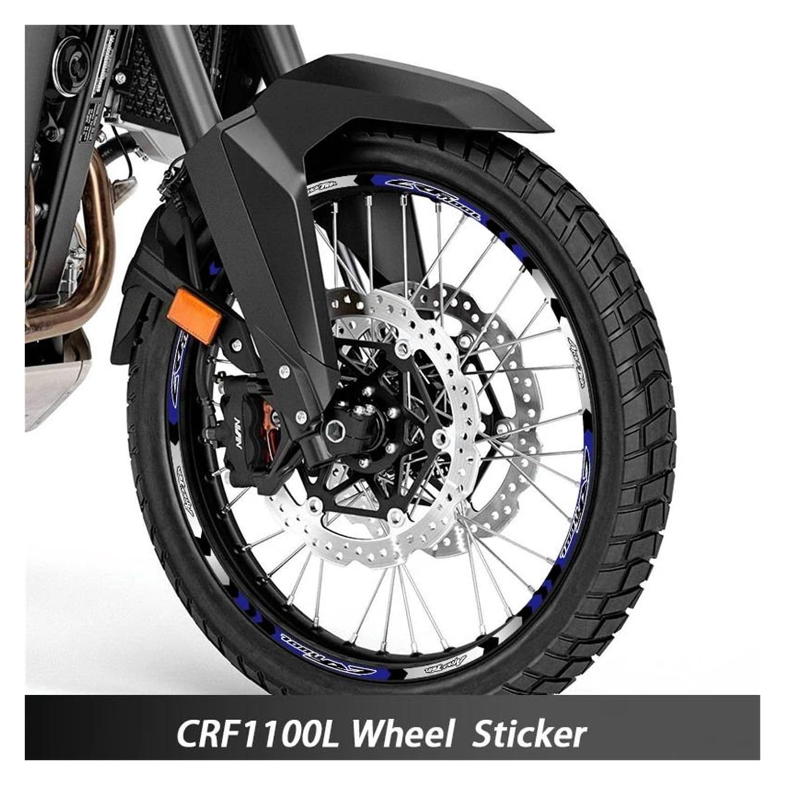 do CRF1100L Africa Twin Crf 1100i naklejki na piasty koła motocyklowego naklejki odblaskowe (żółte)
