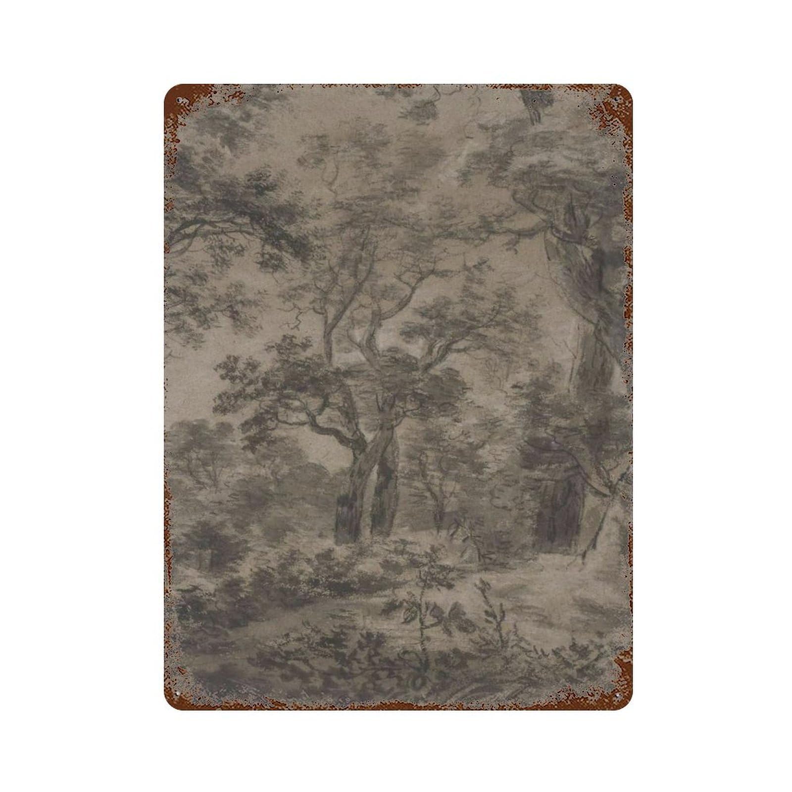 xiaoxiaoshen Vintage Woodland Landscape Rustic (1) Wall Decor Art Metal Tin Poster Modern Home Decor Art Home Bar Shop Decorations Vintage Sign 40x30cm