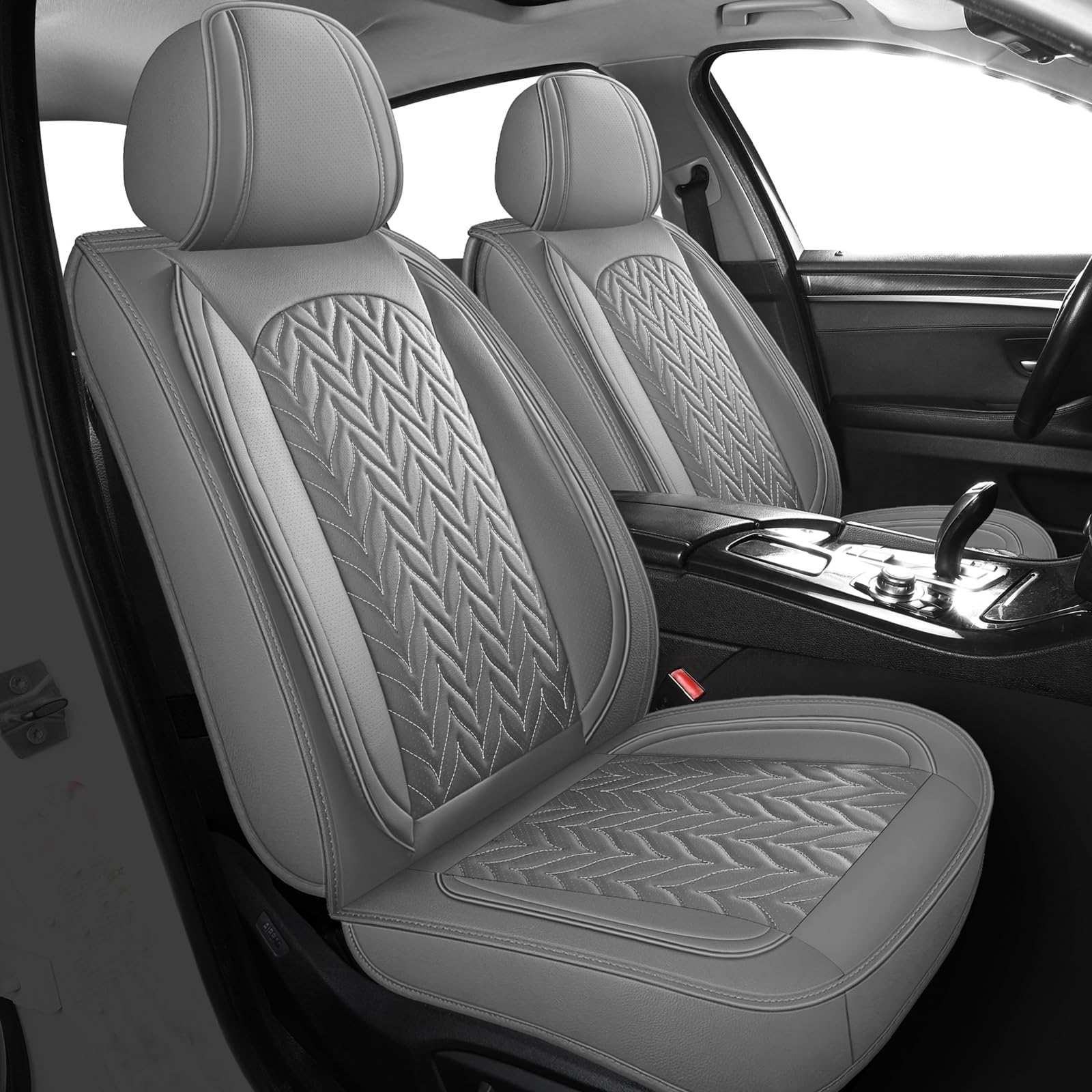 MIROZO 2PCS Seat Covers Front Gray