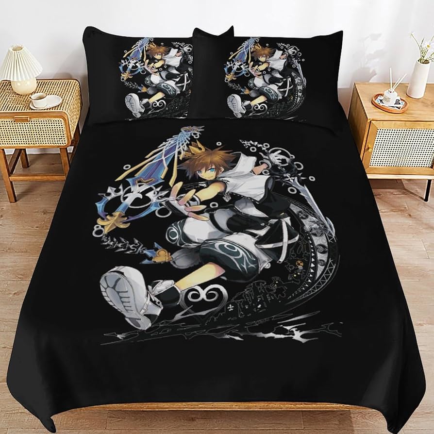 Amazon｜スリーピースベッド キングダムハーツ ズンベッドカバー