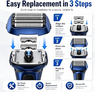 WES9032P Shaver Replacement blades for Panasonic Shaver Replacement Foil and Inner Blade Set,Compatible with Panasonic ARC5 shavers:ES-LV97-K,ES-LV67-K,ES-LV95-S,ES-LV65-S (2 Pack)