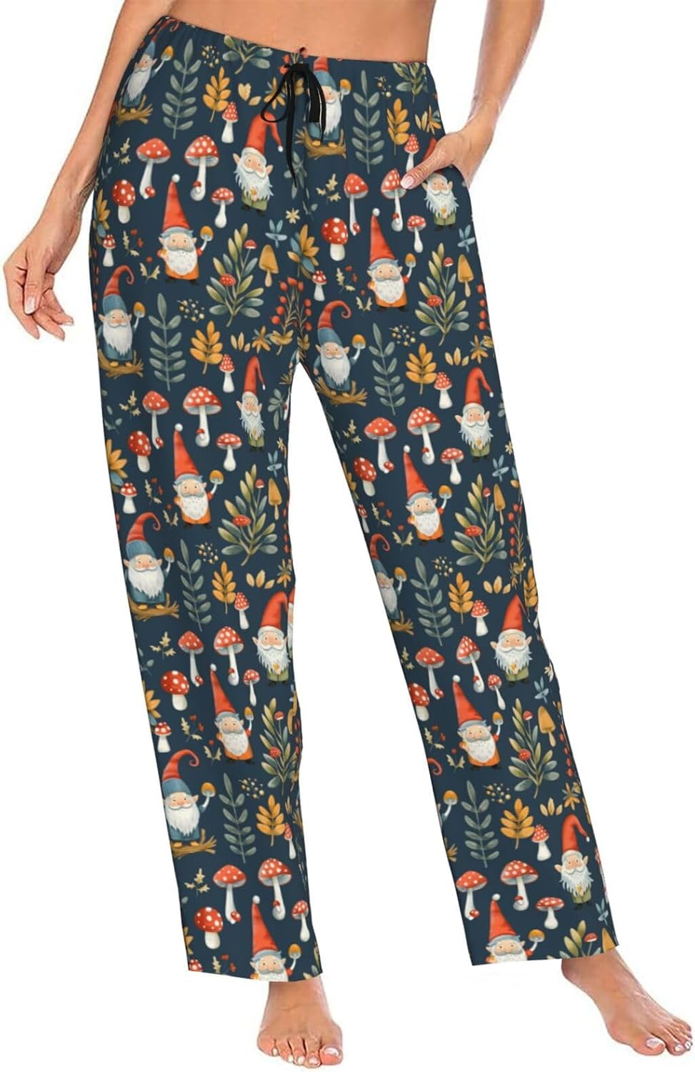 Women Pajama Pants Pjs Bottoms With Pockets Drawstring Sleep Lounge Pants For Women