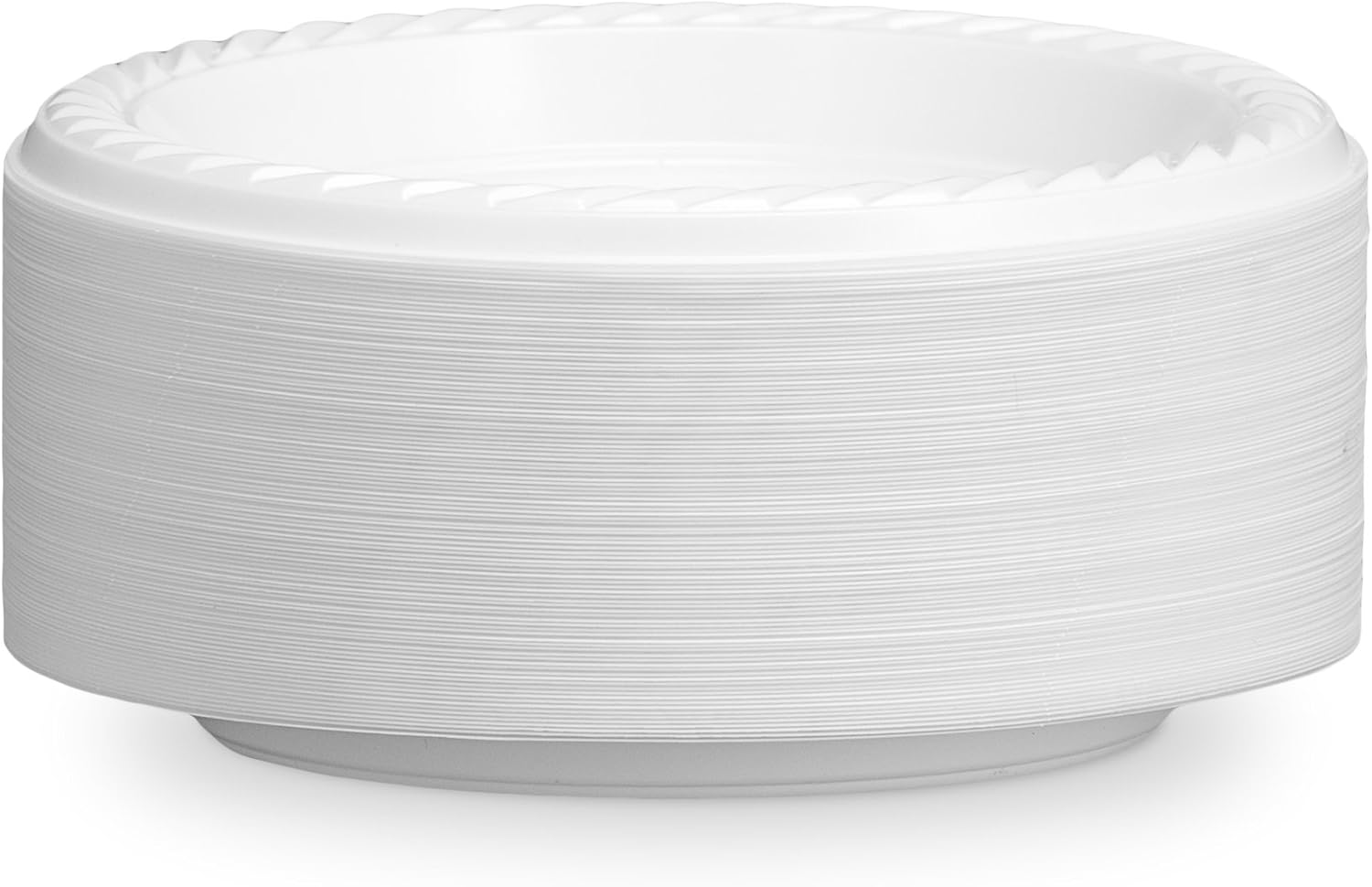 Basix Disposable Plastic Appetizer Plates, White 6 Inch, 100 Count image 3