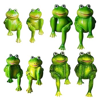 木製 カエル彫刻 葉型装飾品 Amazon.co.jp: Bunggou 6ピース/セット、かわいい樹脂製座っ