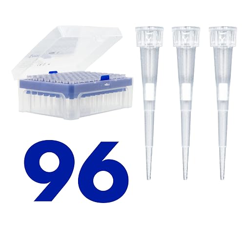Kashi Scientific 10 uL Universal Filtering Racked Laboratory Pipette Tips, Sterile Dnase/Rnase Free, Pyrogen Safe [10ul, Filtered, 96 Tips]