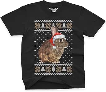 Amazon.com: Bunny Rabbit Christmas T Shirts for Kids, Boys Christmas ...