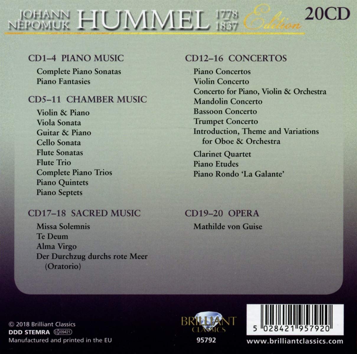 HUMMEL EDITION -BOX SET-