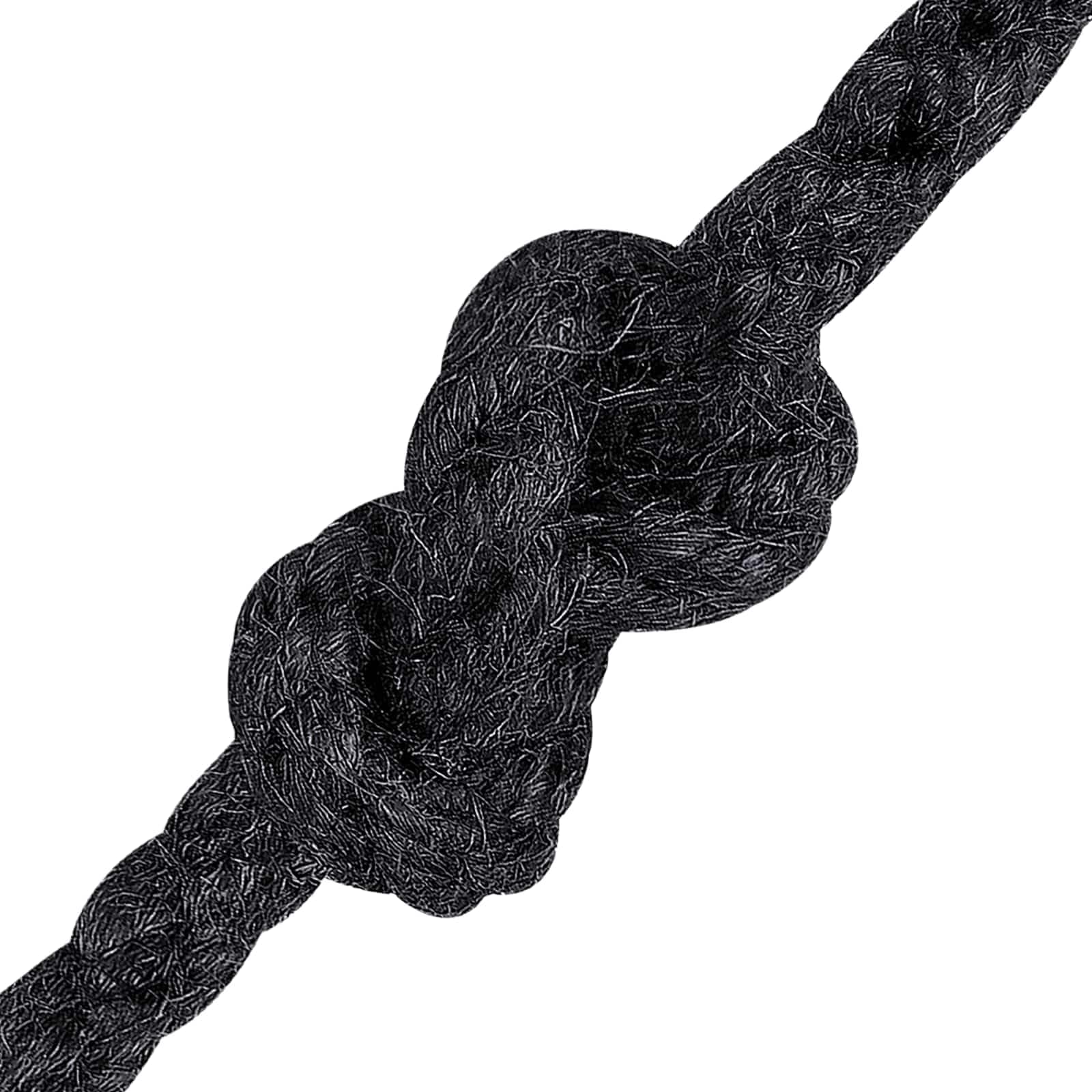 Corde en Jute 8 mm Noire, 100% Fibres Naturelles Torsadees 3 Brins