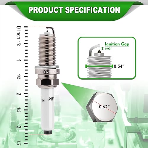 Miniatura 7 de Bujía de iridio 06K905601B 06K905611C PLFER7A8EG PLFE7RA8EG, 4 piezas de repuesto para A3 A4 A5 A6 Q5 Q7 S3 TT TTS Beetle Golf GTI Jetta Passat EA88