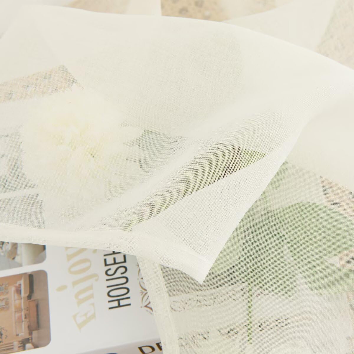 youleyar Outdoor Sheer Curtains for Patio Waterproof - 2 Panels Linen Look Grommet Curtain Light Filtering Outside Drapes for Living Room, Pergola, Cabana, Gazebo, 52" W x 120" L, Ivory