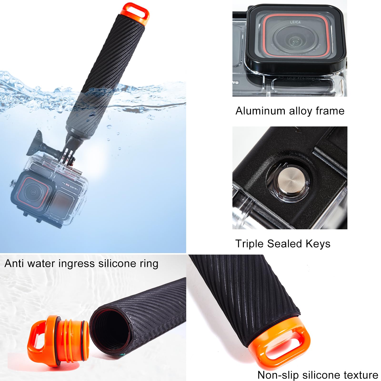 Funda impermeable de 60 m para Insta 360 Ace Pro con 3 filtros de buceo