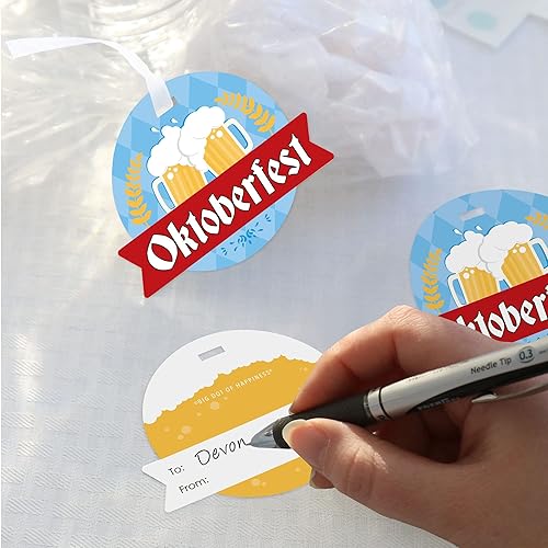 Miniatura 3 de Big Dot of Happiness Oktoberfest - Bolsas transparentes para regalos del festival de la cerveza alemana, bolsas de golosinas con etiquetas, juego de