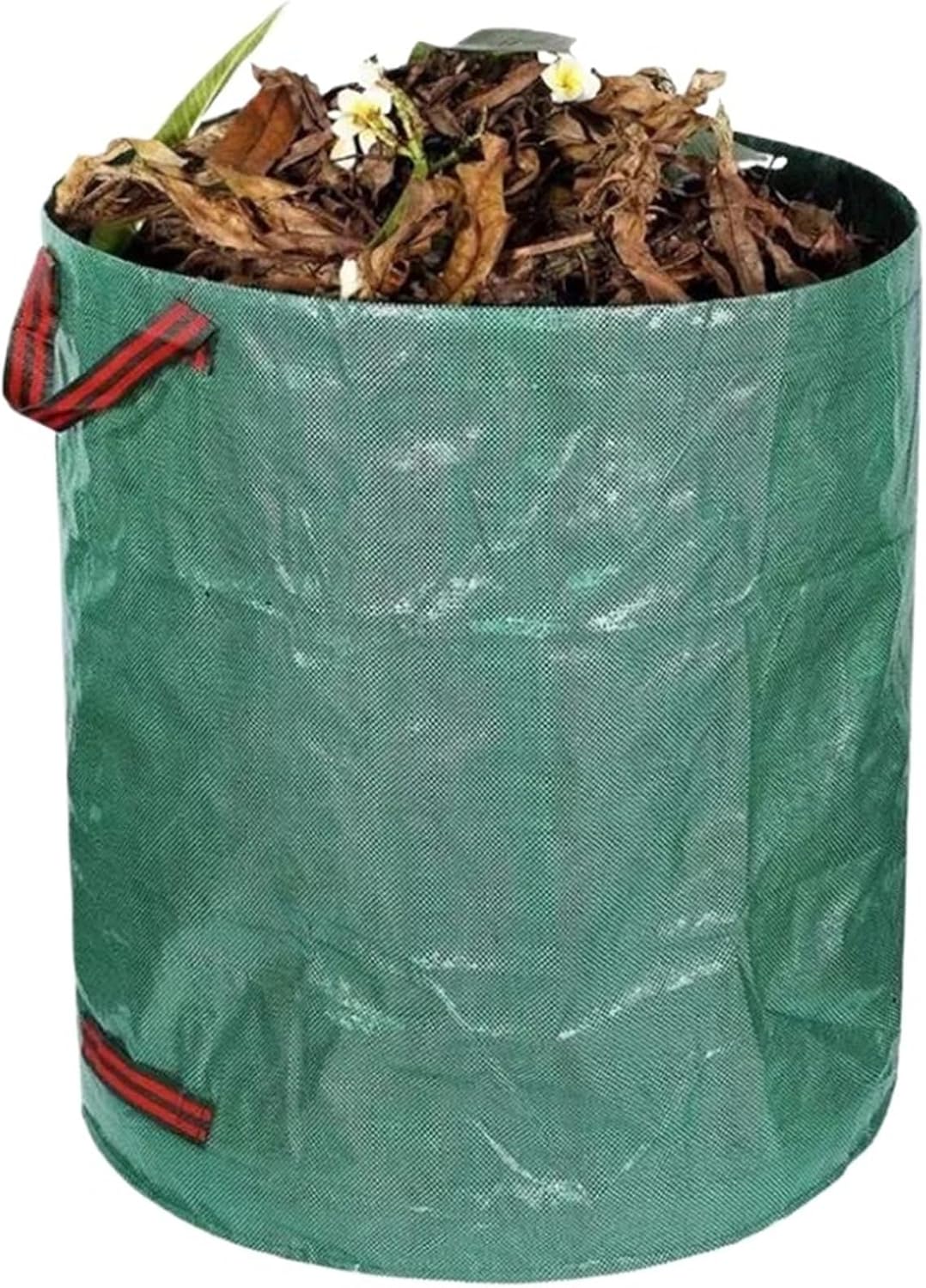 32/72gal Large Capacity Garden Waste Storage Bag Leaf Sack Trash Foldable Garbage Bins Collection Container Reusable Yard Waste Bags(120L D45xH76cm)