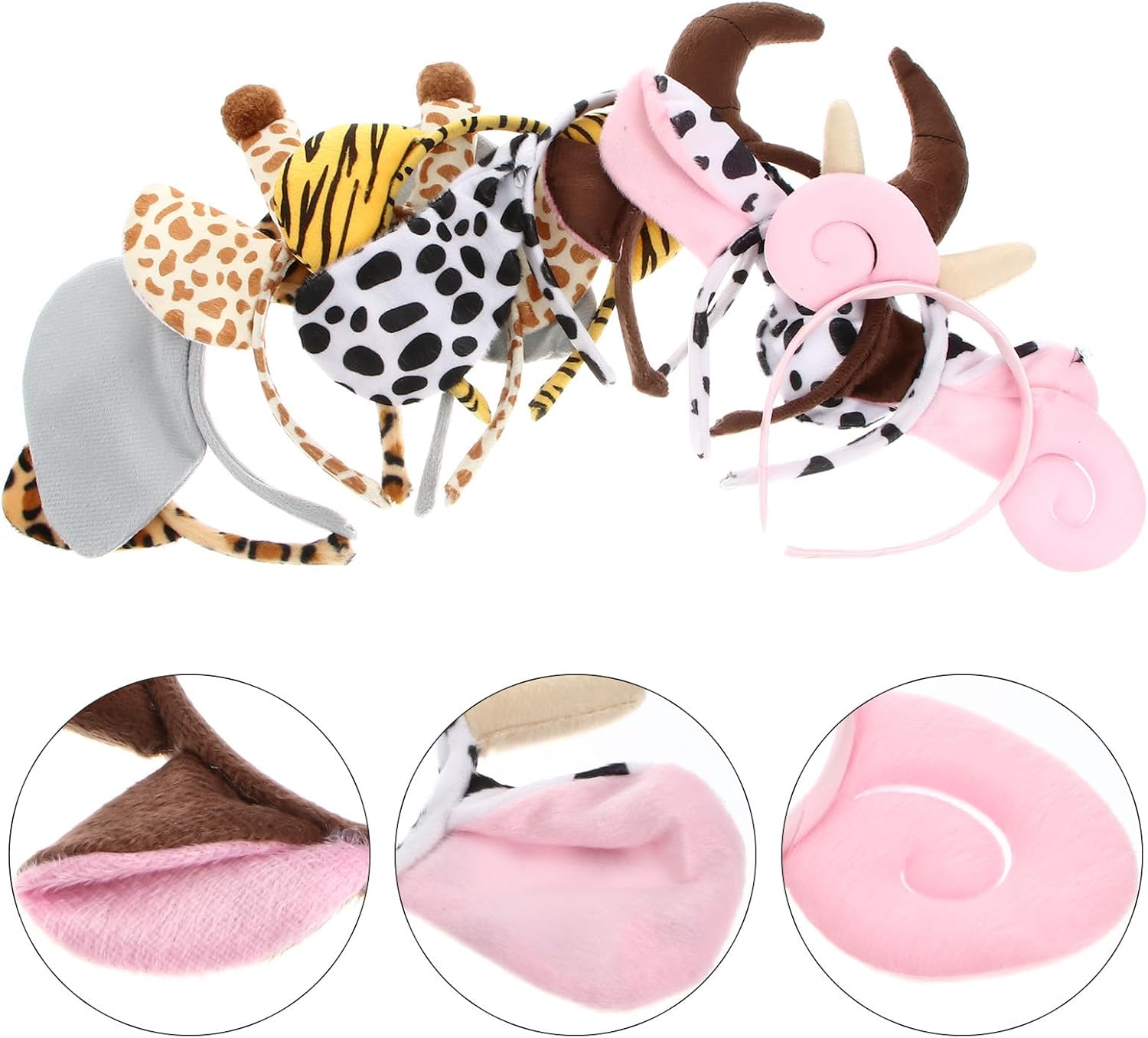 IMIKEYA 8pcs Animal Ear Headbands Cosplay Hair Hoops Halloween Costume Accessories Party Headbands