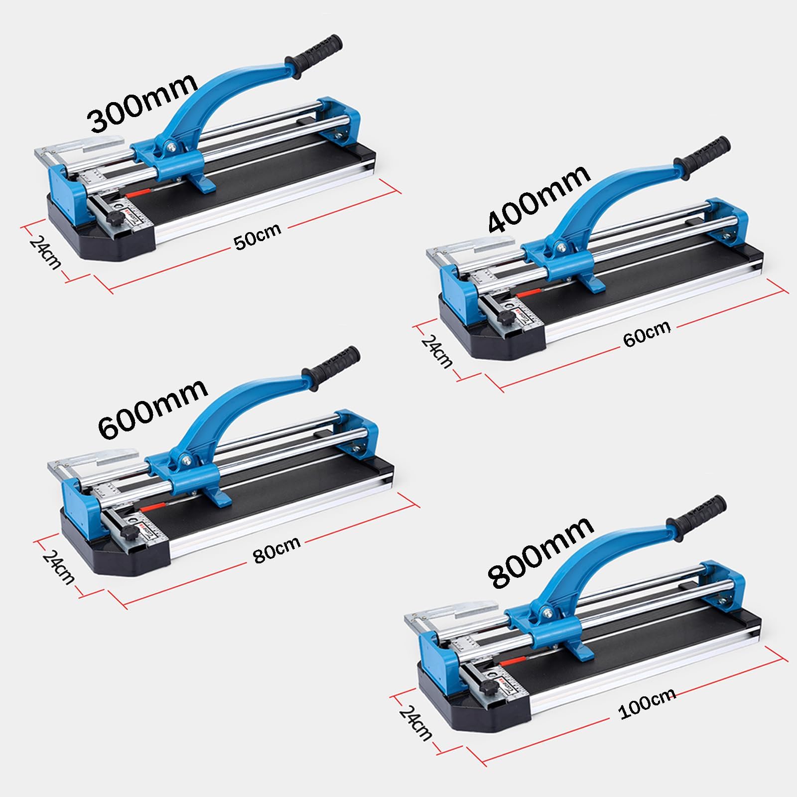 Cortador manual de azulejos, máquina de corte de cerámica de doble riel con bolso, posicionamiento preciso para corte de precisión de hasta 1,0 cm de grosor, ideal para azulejos de porcelana