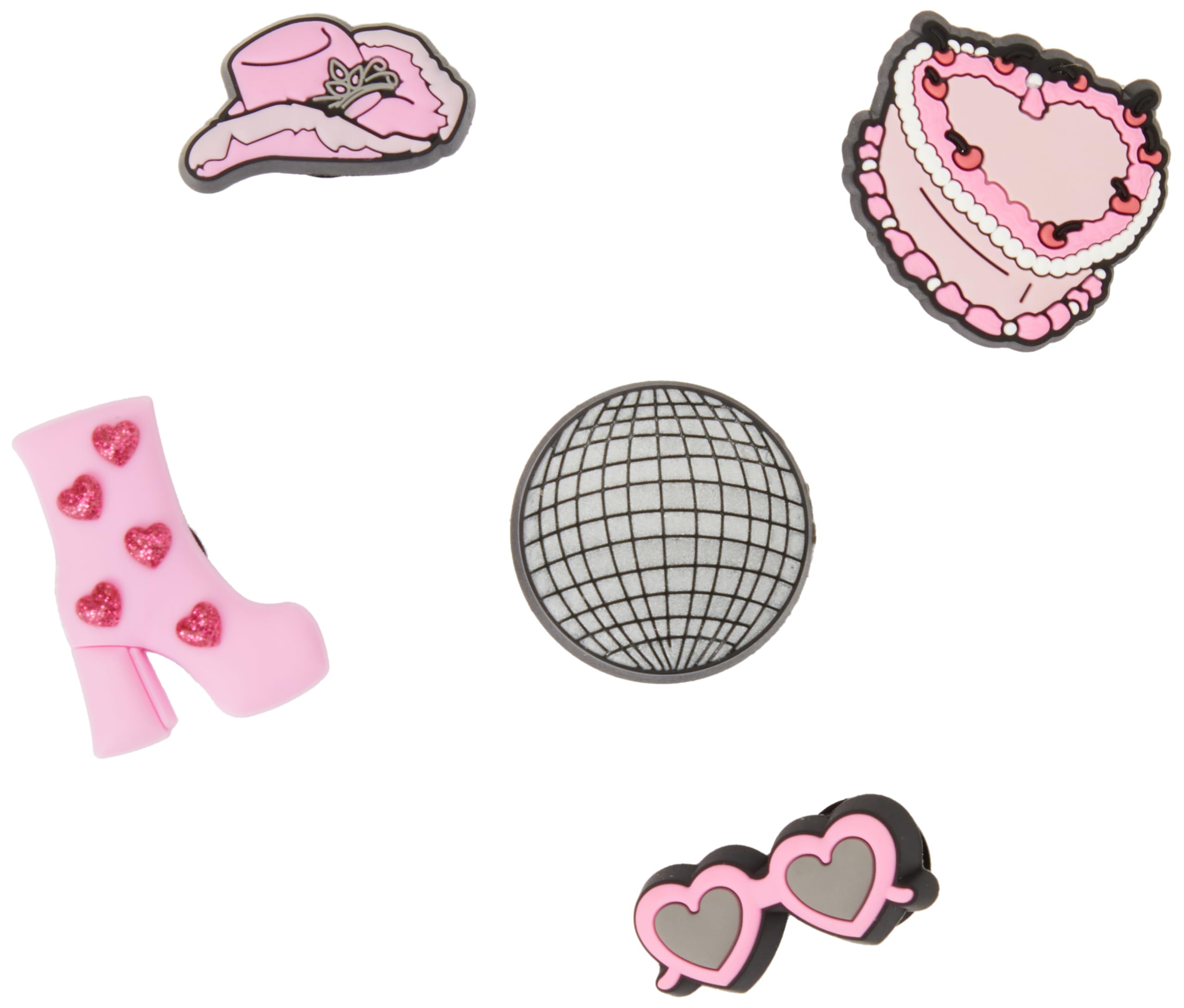 Crocs Jibbitz Charms, Pink Girls Night Out 5 Pack
