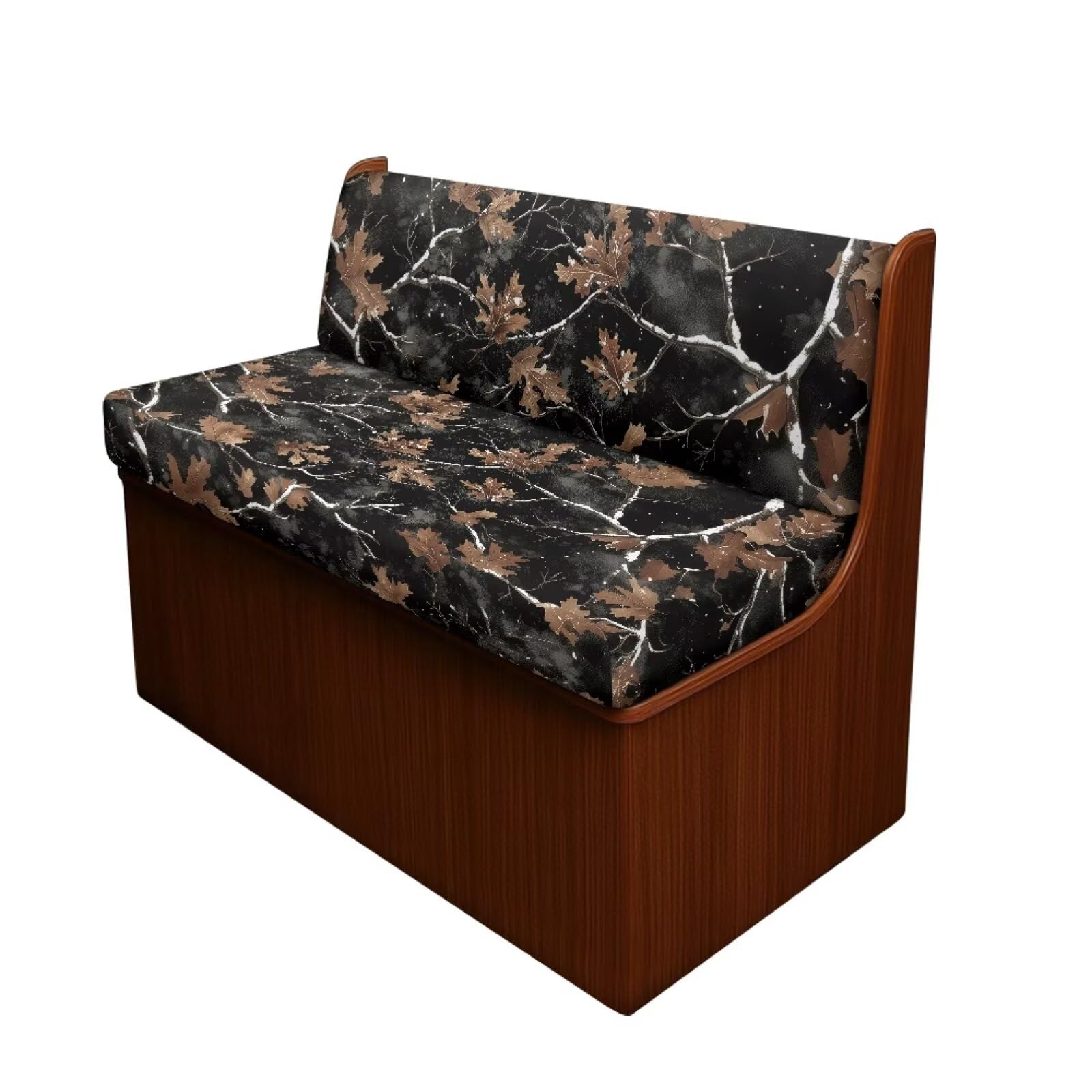 Wetoricau Dry Leaves 2 Pcs RV Dinette Cushion Covers Anti-Slip Camper Cushion Slipcover Stretch 2 Seat Sofa Chair Cover 1 Backrest Covers and 1 Bench