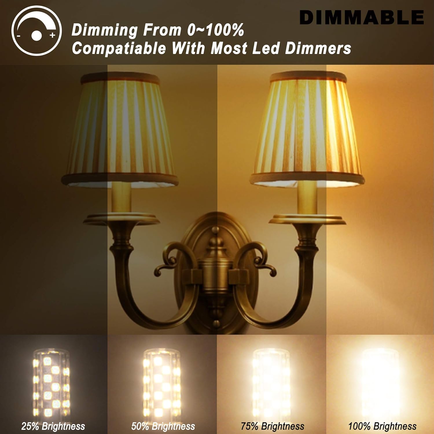 Ziomitus G9 Led Bulbs 40W 35W Dimmable Halogen Replacement,No Flicker G9 4W Led Bulbs Clear,2700k Soft Warm White, AC120V Bi-pin G9 T4 LED for Chandelier Wall Pendant Ceiling Lamps(10Pack)