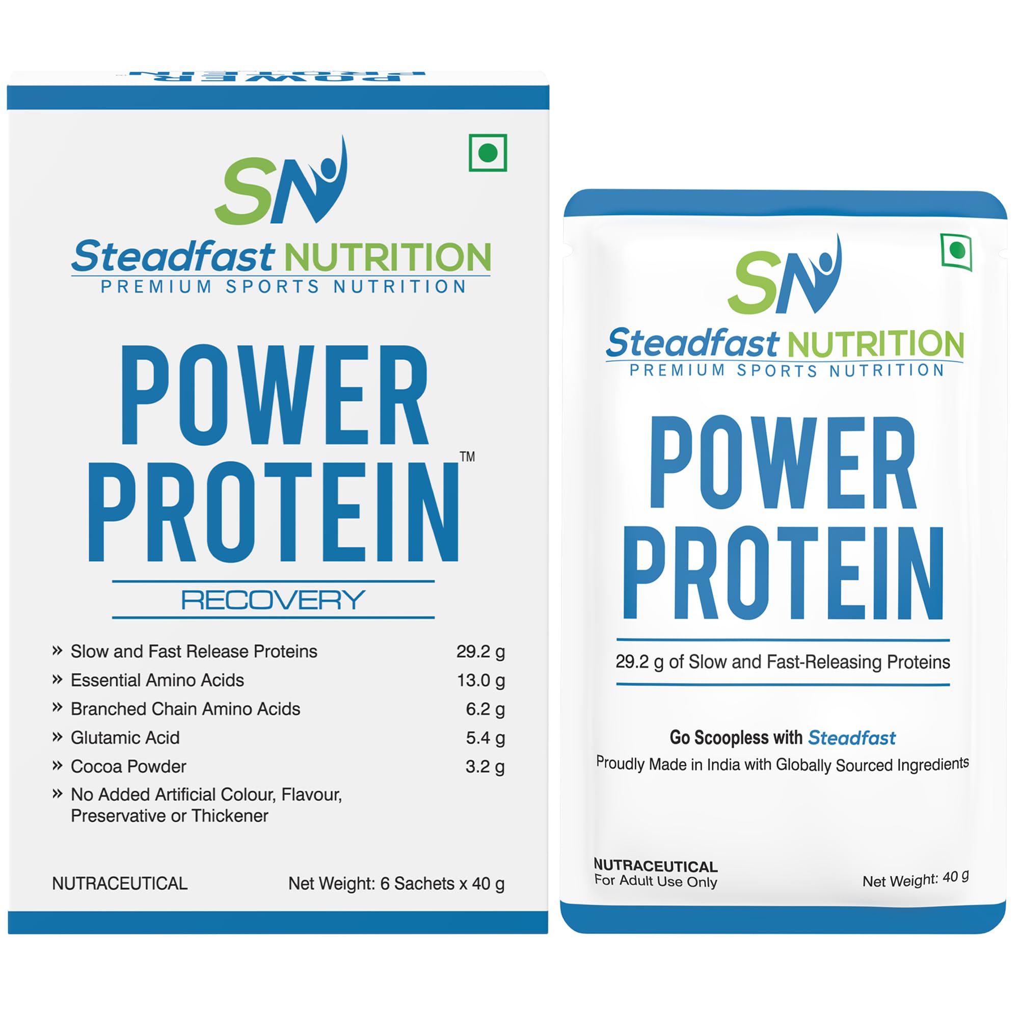 Sponsored Ad - Power Protein | Natural Cocoa Powder | Provides 13 g of EAAs | 6.2 g of BCAA | 5.4 g of Glutamic acid | 4 g carbohydrates & 5 electrolytes per serving (6 Sachets)