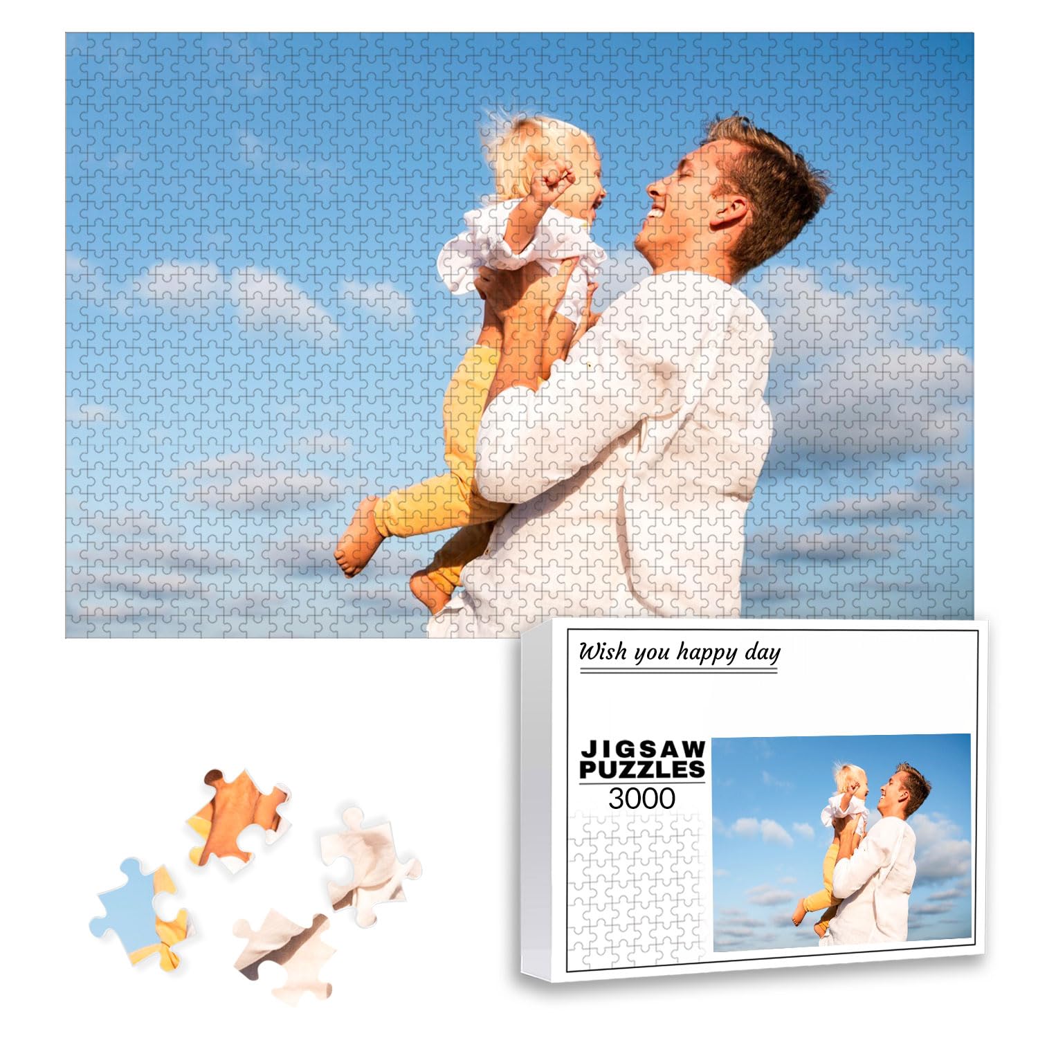 Puzzle Personnalisé Photo 35/70/120/200/300/500/1000/1500/2000/3000 Pièces,Personnalisez Votre Puzzle,Puzzle en Bois personnalisé