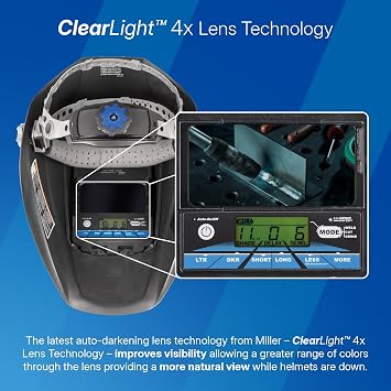 Miller Digital PerformanceTM Welding Helmet, ClearLightTM 4x, Burn Blossom | For welders who want cost-effective quality and performance; For MIG, TIG, grinding; professional hood