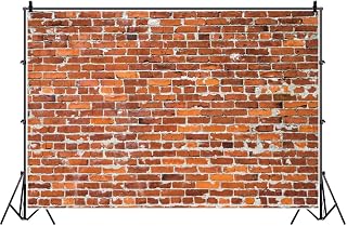 Laeacco 10x8ft Rustic Red Brick Wall Photography Backdrop Vintage Brick Wall Background Birthday Party Wedding Photo Newborn Baby Portraits Graduation Home Decoration Photo Booth Studio Wallpaper