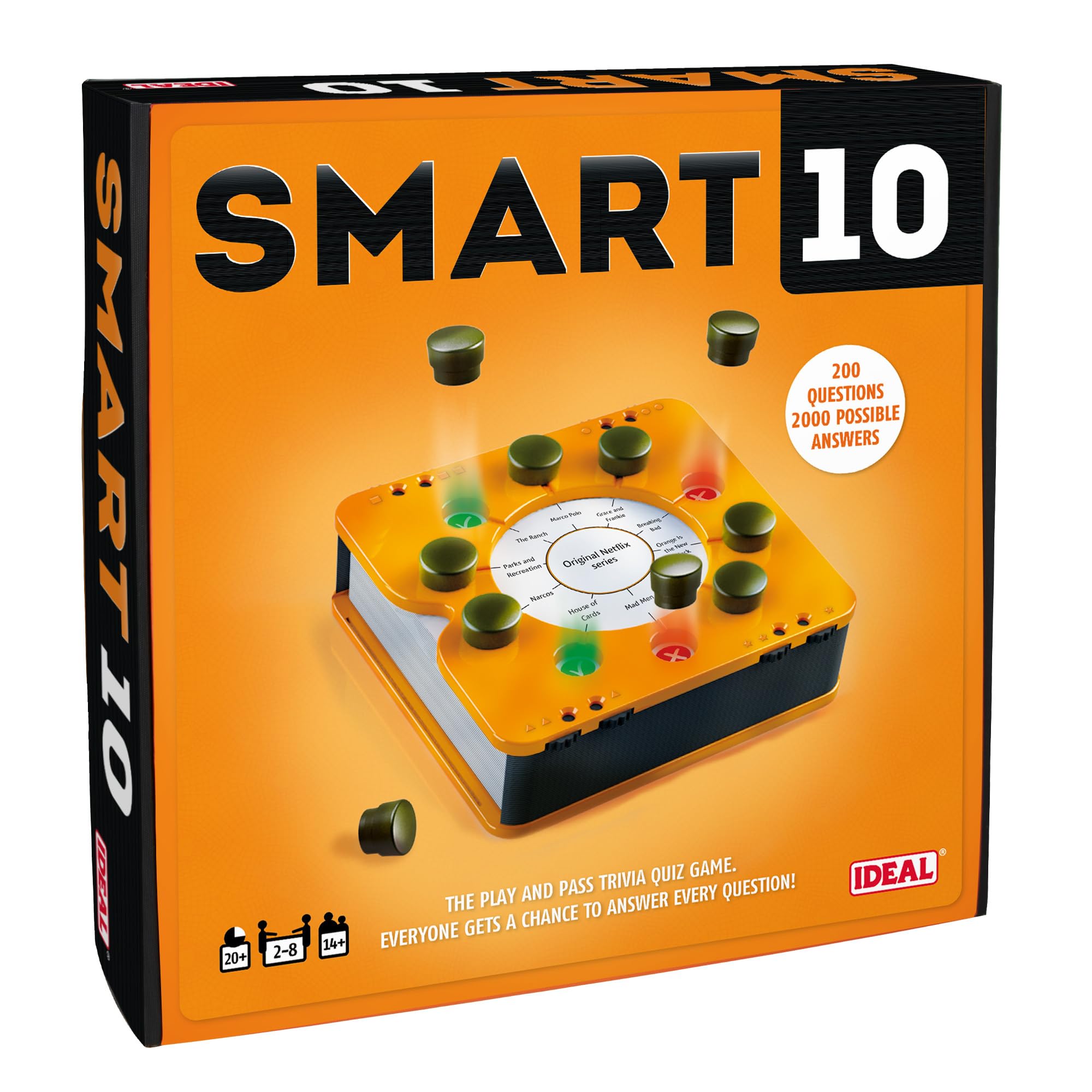 Ideal Smart 10 (UK Version) | The Play and Pass Trivia Game | Family Quiz Game | For Quiz Lovers | Ages 10+