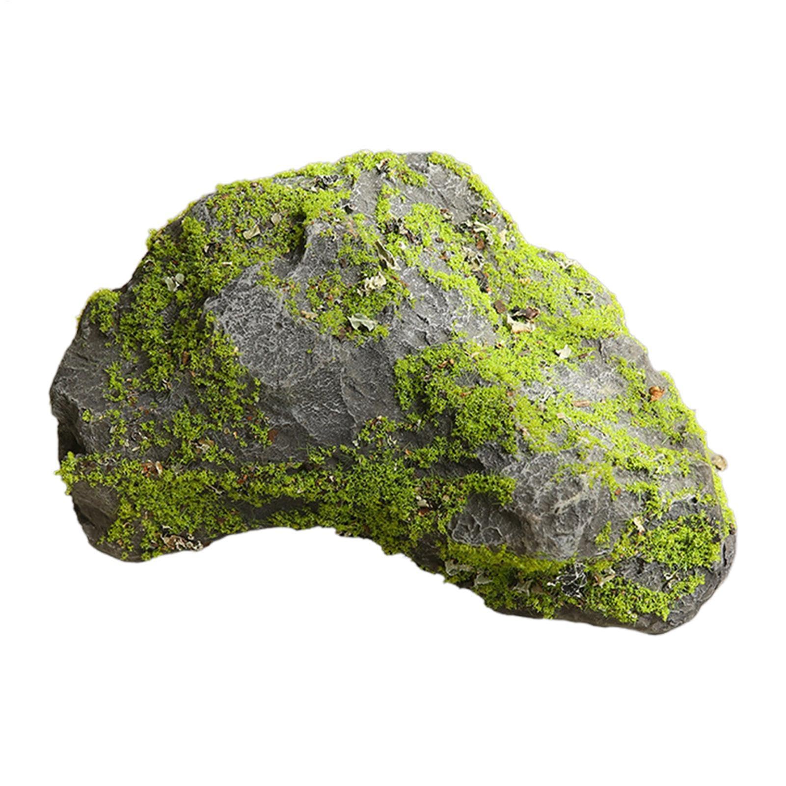 Sztuczna Skała Dekoracyjna Imitacja Kamienia Kamień z Imitacją Mchu | Sztuczne Kamienie do terrarium, zbiornika, akwarium, ogrodu, podwórka, stawu, oczka wodnego oraz na zewnątrz