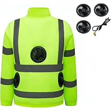 Reflective Jackets with 3 Speed USB Fan