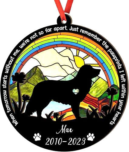 Miniatura 92 de Adorno de atrapasoles de setter irlandés personalizado, adorno de Navidad de Setter irlandés, regalo para perro amante, setter irlandés