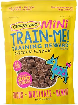 Cardinal Pet Care Crazy Dog Train-Me! Training Reward Mini Dog Treats, 4 Ounce Pack of 1