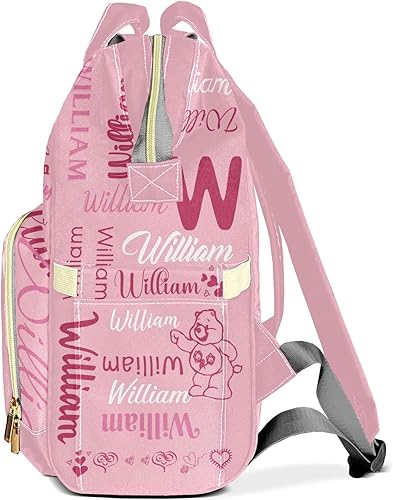 Miniatura 3 de Mochila de pañales negra con letra personalizada con nombre personalizado para hombros para pañales, regalos para mujeres y hombres, Multi 11,