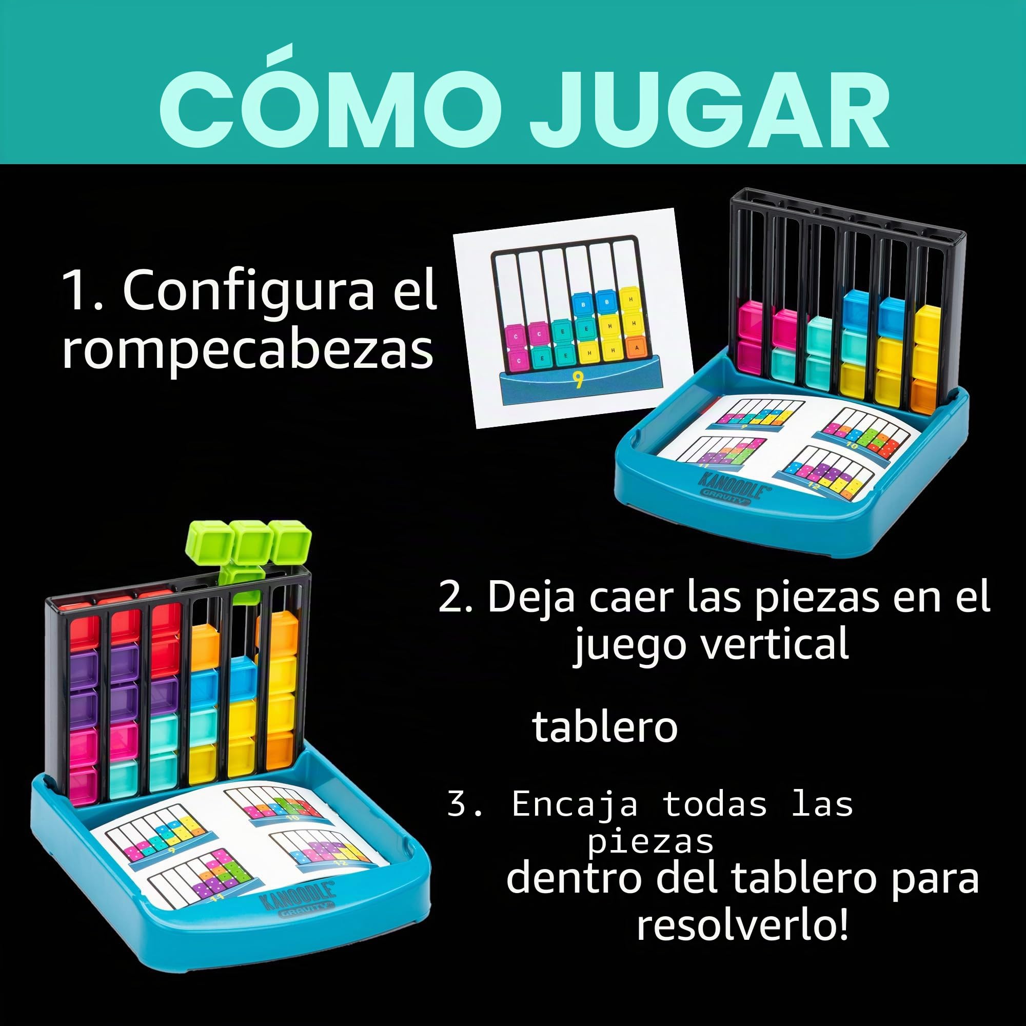 Learning Resources Kanoodle Gravity Brain Bending Puzzle Game para niños, Adolescentes y Adultos, Brainteasers para niños a Partir de 7 años