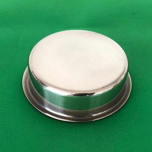 Miniatura 4 de Juego de 10 soportes para vasos de mesa de póquer, de acero inoxidable, poco profundos, para mesa de juegos de casino, sofá, banco y escritorio,