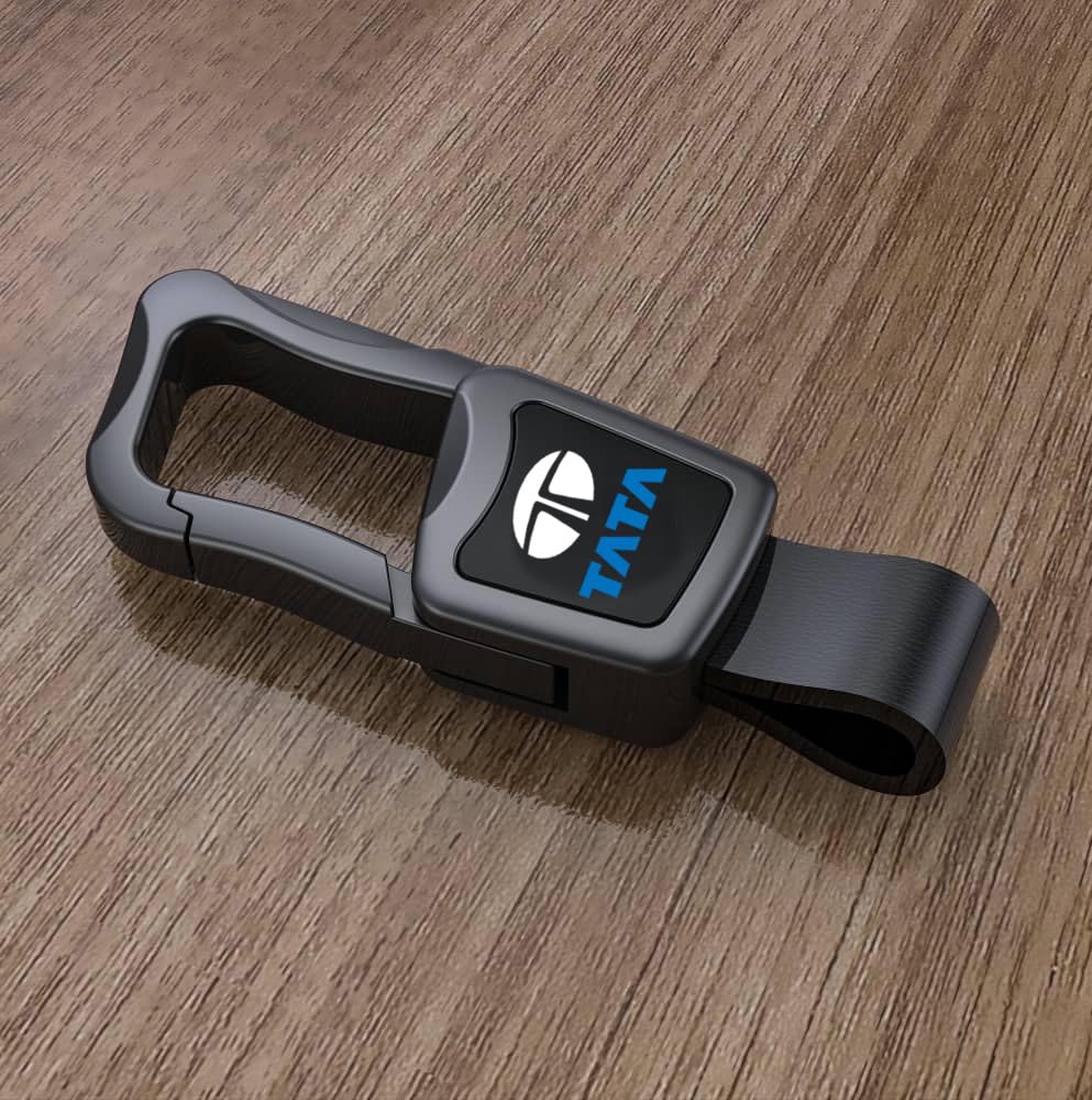 Premium Scratch-Proof Keychain/Keyring with Car Brand Name Logo | Durable Metal Keyring for Cars & Bikes with 2 Color Strap-image-18