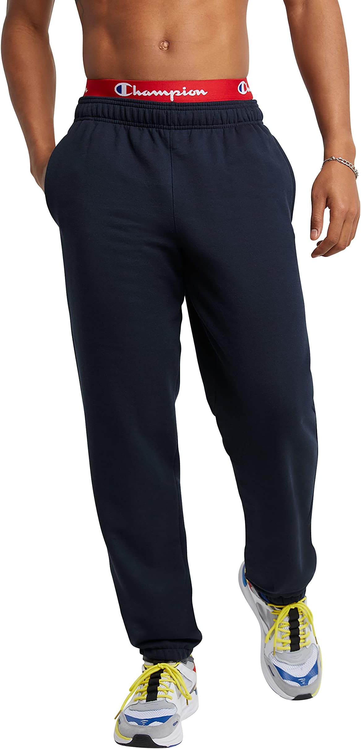 Champion Men's Sweatpants, Powerblend, Fleece, Comfortable Relaxed-Bottom Pants For Men (Reg. Or Big & Tall)