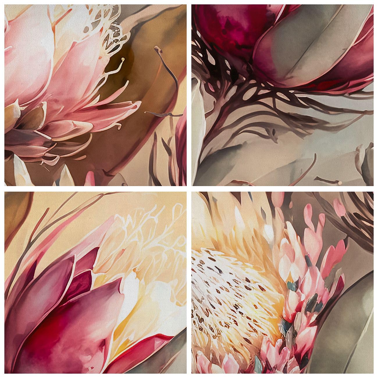Stampe da Parete Moderne 160x50 cm Quadro su Tela Botanica Fiori - 5751 | Pezzo Deco Quadro Decorativo Grande XXL 1 pezzo Soggiorno Camera da Letto Arte da Parete Decorazione da Parete ARTTOR