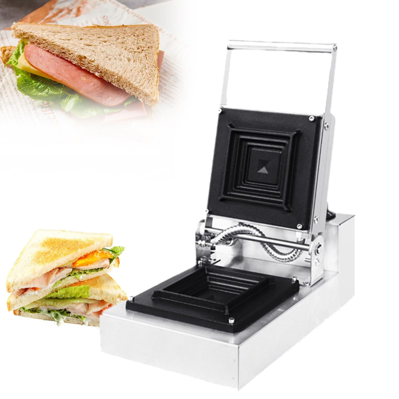 Opiekacz Do Kanapek, Wielofunkcyjny Gofrownica, Komercyjny Opiekacz Do Kanapek, Grill Panini, Tosty śniadaniowe Panini Domowy Gofr, Dla Domu/Piekarni/Supermarketów,A