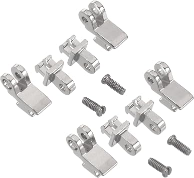 2 Set 12pcs 3.5mm Stainless Steel Universal Barrel Spring Hinge Assembly Set 90 Degree Eyeglass Frame Glasses Replacement Part - Optical Insert Eye Wear Specs Repair Joint Spectacles Bracket