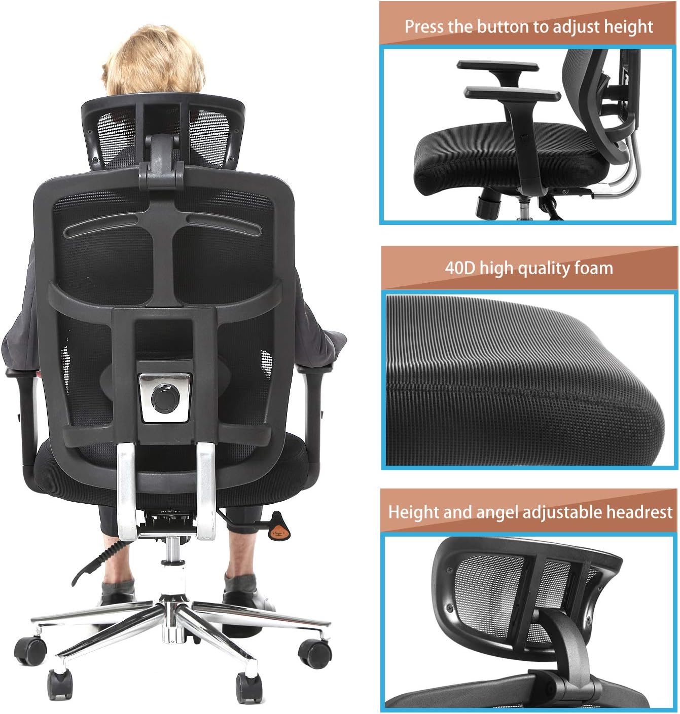 Topskyfurniture Mesh Computer Office Chair Instruction Manual