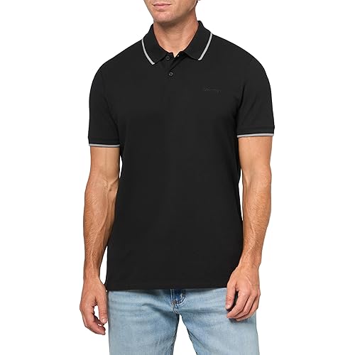 Calvin Klein Men's Stretch Pique Solid Tipped Polo