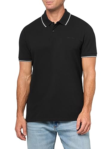 Calvin Klein Men's Liquid Touch Polo Stripe with UV Protection