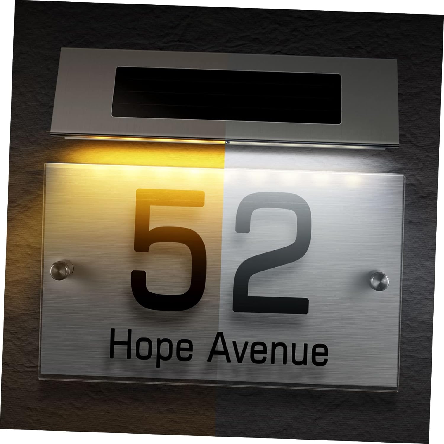 Solar-powered House Light Led Outdoor Lighting Solar Address Sign Lamp for outside