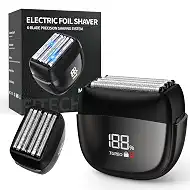Electric Foil Shavers for Men: Fast Charge - Micro-Comb Technology & Precision Blades Mini Electric Razor for Face - IPX7 Waterproof Cordless Razor with LED Display