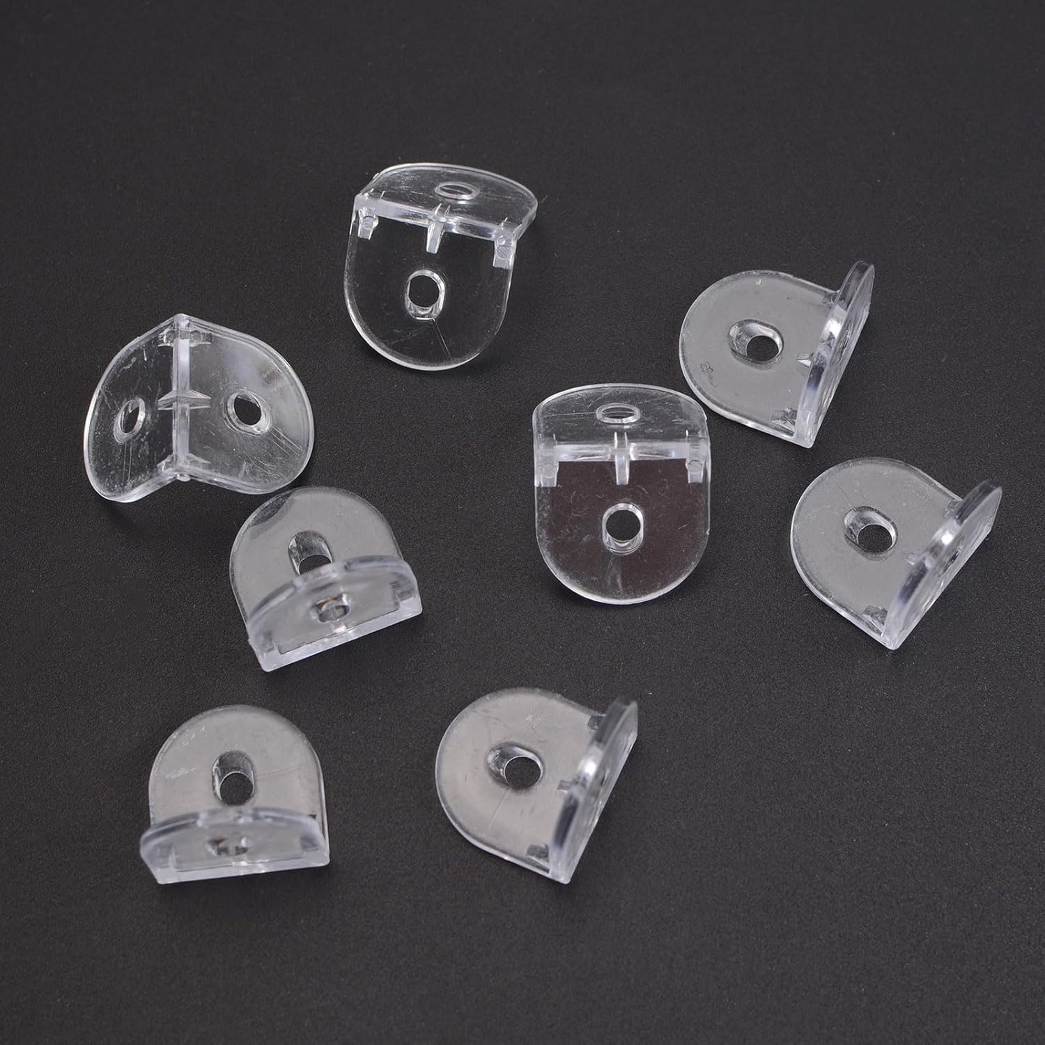 INCREWAY Acrylic L Brackets, 20Pcs Clear Right Angle Bracket, 90 Degree Support Shelf Corner Brace Right Angle Bracket for for DIY Display Box, Transparent