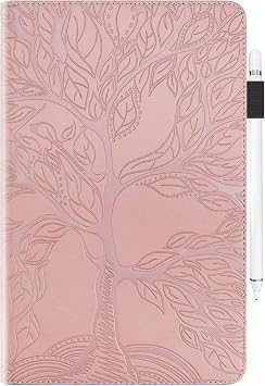 Tablet Case for Kindle Paperwhite 2021 Release Kindle Paperwhite 11th Generation Cover Leaf Embossed Case Soft TPU Inner Shell Kindle Paperwhite 2021 Case, Stand Case Compatible with Kindle Paperwhite 6.8 inch, Pink