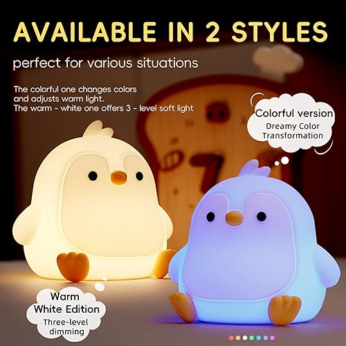 Miniatura 15 de Luz nocturna LED de gato, 16 colores regulables para guardería, luz nocturna kawaii, súper blanda de silicona recargable por USB, lámpara de noche